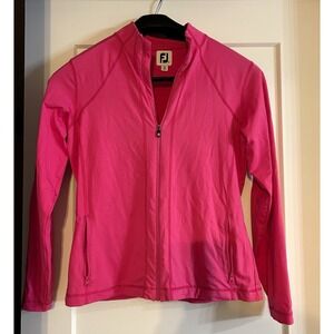 Footjoy Stretch Golf Performance Jacket Athleisure  Womens Medium Pink FJ Zip Up